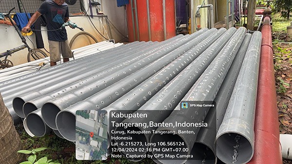 paralon patah di dalam sumur bor