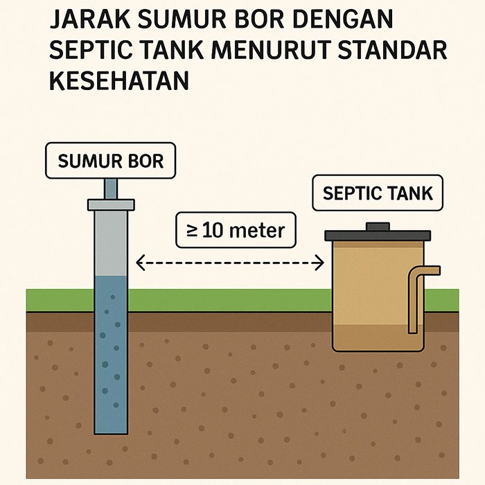 Jarak Sumur Bor dengan Septic Tank