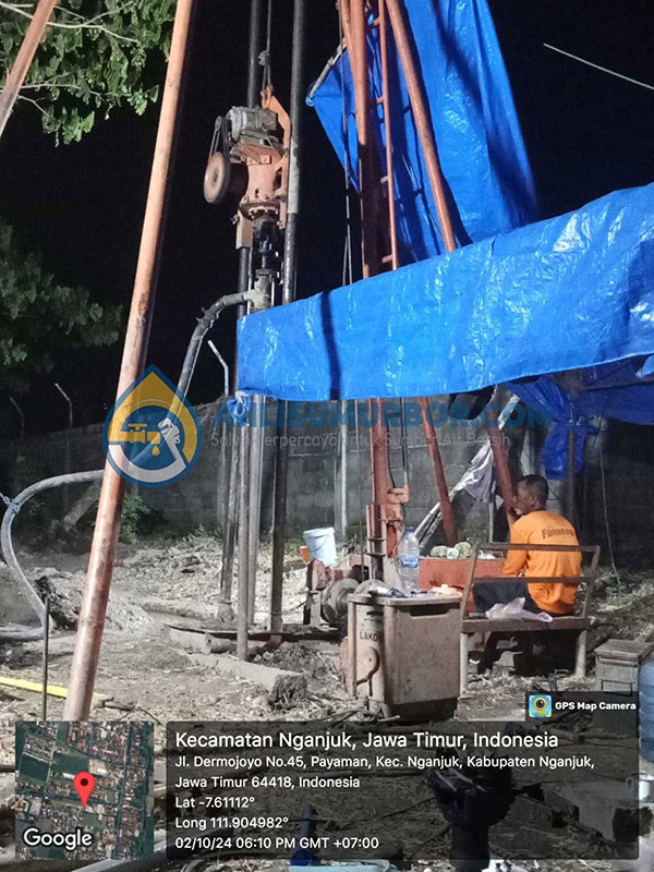 Pengeboran Sumur Bor di PDAM Nganjuk