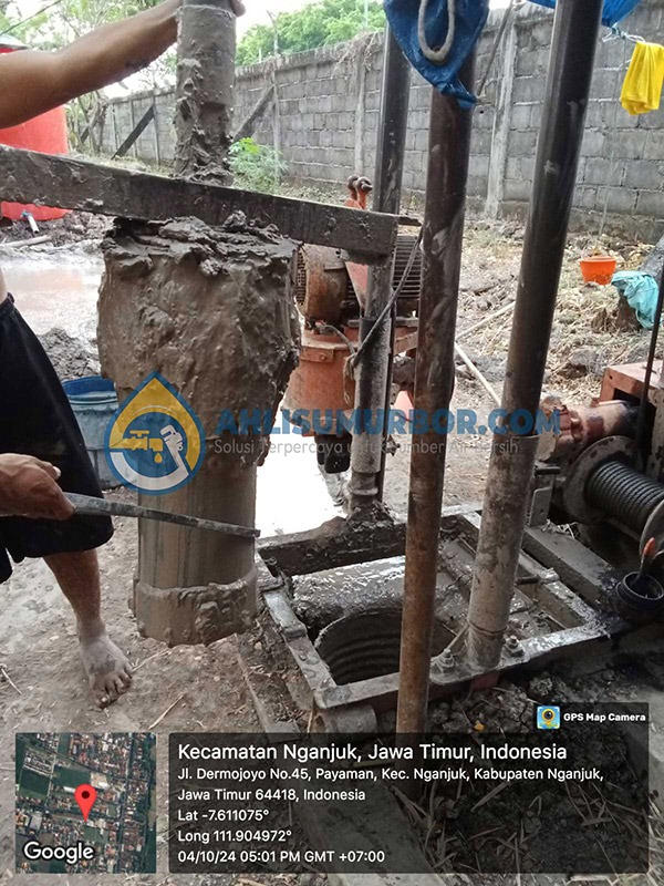 Pengeboran Sumur Bor di PDAM Nganjuk