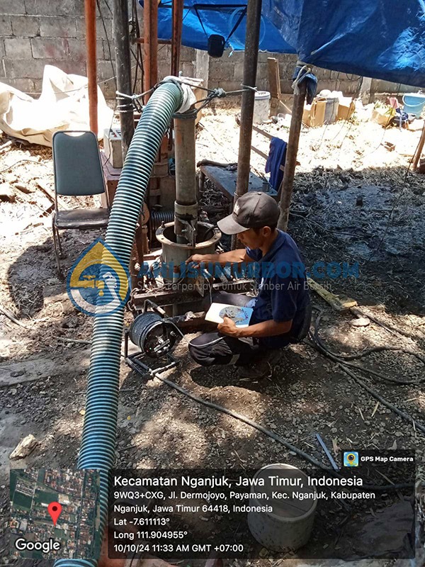 Pengeboran Sumur Bor di PDAM Nganjuk
