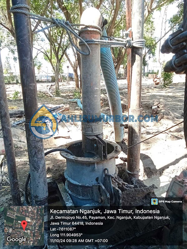 Pengeboran Sumur Bor di PDAM Nganjuk