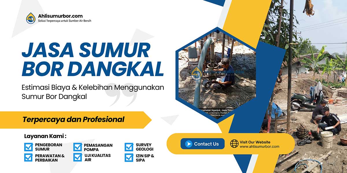 jasa sumur bor dangkal