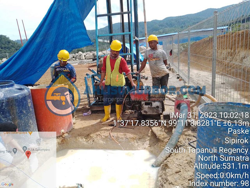 Pengeboran Sumur Bor di PT North Sumatera Hydro Energy
