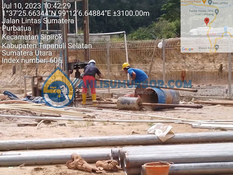 Pengeboran Sumur Bor di PT North Sumatera Hydro Energy