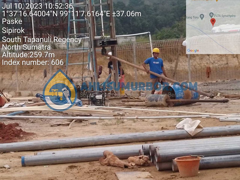 Pengeboran Sumur Bor di PT North Sumatera Hydro Energy