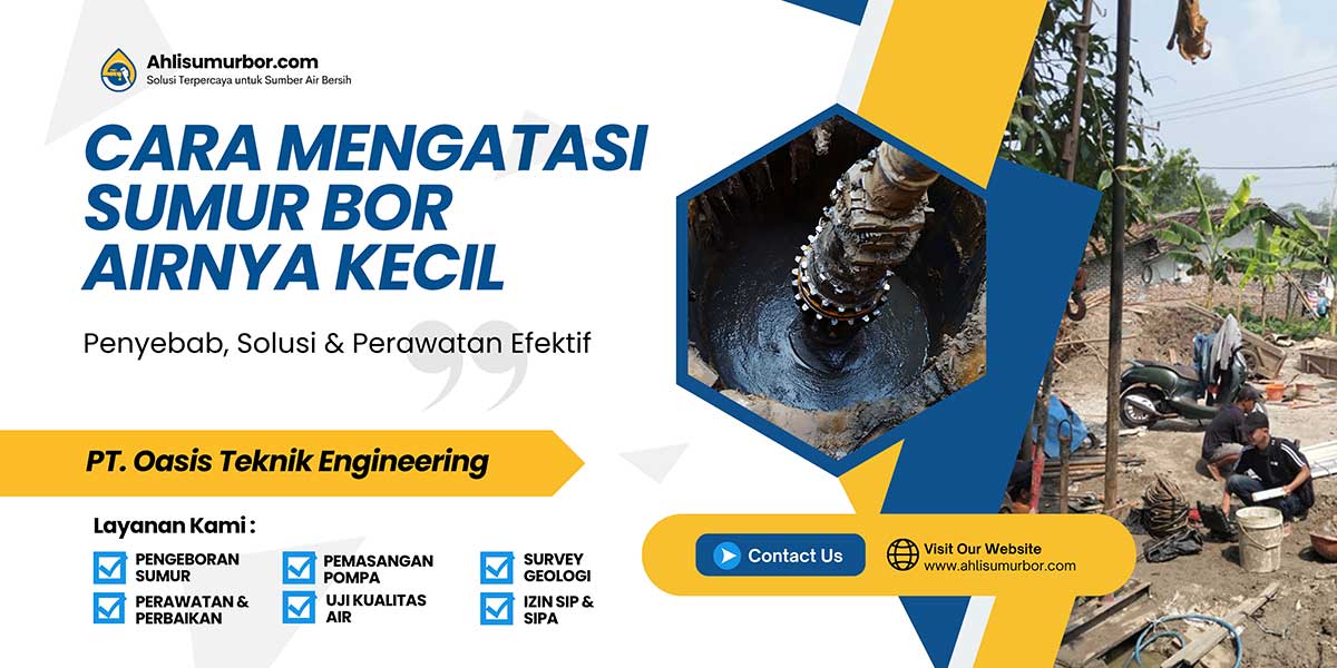 cara mengatasi sumur bor airnya kecil