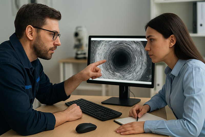 rekaman borehole camera