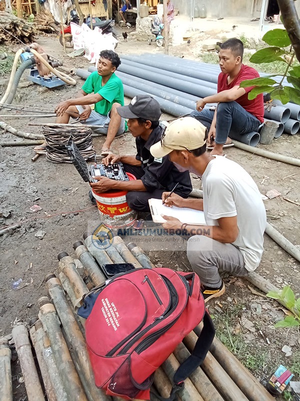 Dokumentasi proyek pengeboran sumur bor di Serang Banten
