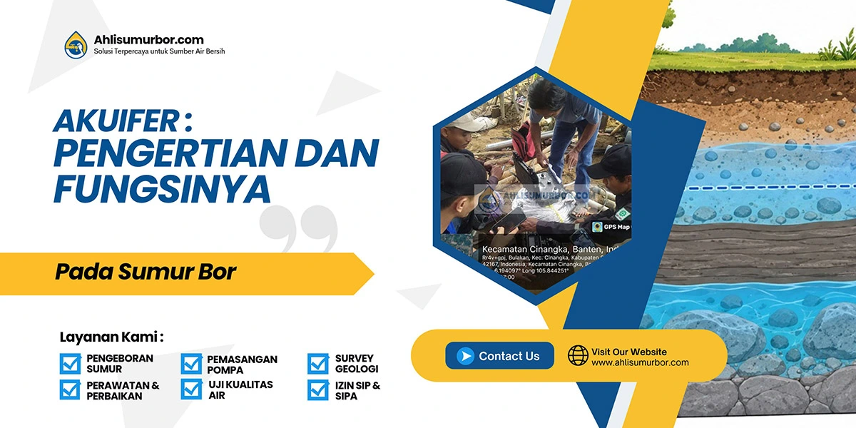 Ilustrasi akuifer sebagai lapisan air tanah